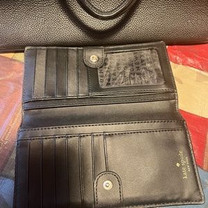 Black Kate Spade purse with matching wallet